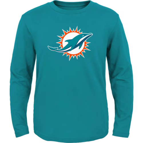 Fanatics T shirt Long Sleeve 2XL Miami Dolphins NFL Officially Licensed NWT