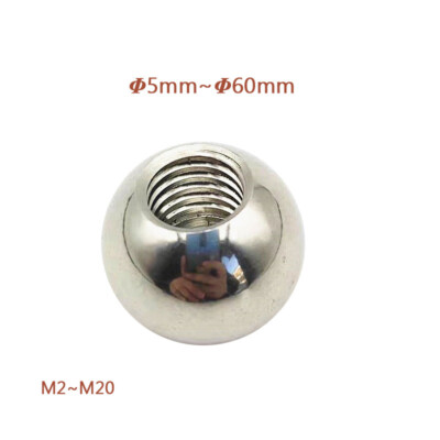 M2-M20 Thread Ball Bearing Round Balls Half-hole Stainless Steel Diameter Female