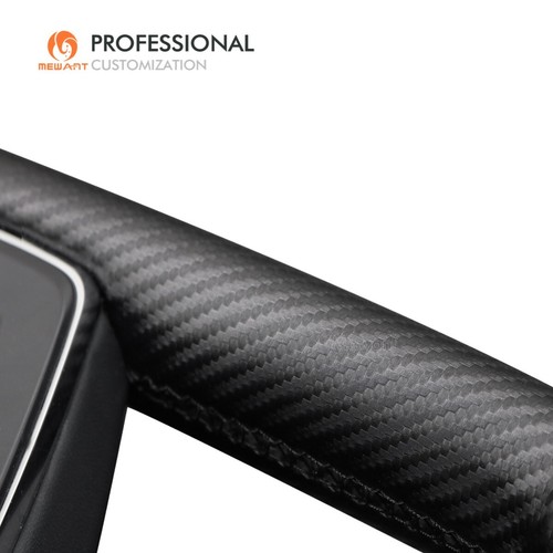 Real Leather PU Carbon Fiber Steering Wheel Cover for Tesla Model S Yoke Model X - Bild 6 von 8