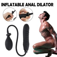 Inflatable Rubber Anal Butt Plug Dildo Pump Masturbation Adult Sex Toy Couple US