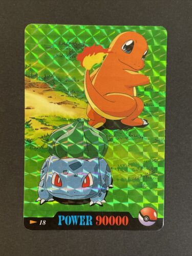 POKÉMON Bulbasaur/Charmander CARDDASS VENDING MACHINE PRISM STICKER CARD #18