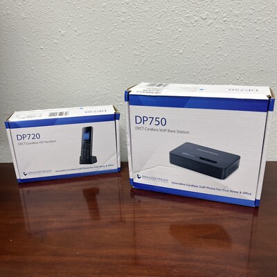 1 Grandstream DP720 DECT Cordless HD Telephone Handset + DP750 VoIP Base Bundle