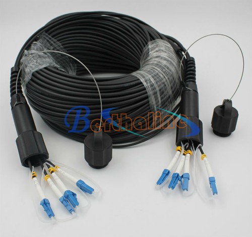50M LC-LC SM 4 brins champ blindé TPU optique patch cordon câble tête étanche - Photo 4/4