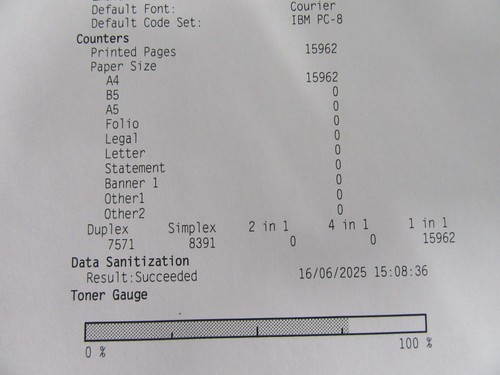 Kyocera ECOSYS Printer P3045dn, 77% Toner, A4 Mono, Low count Under 16K WARRANTY - Picture 4 of 5