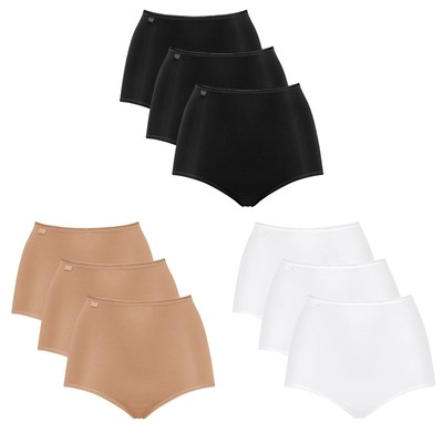 Sloggi Damen Slip Maxi, 3er Pack - 24/7 Microfibre, einfarbig
