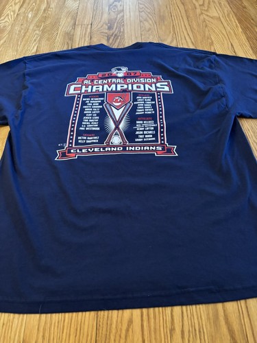 Cleveland Indians 2007 Division Champions Delta Majestic T-Shirt (Adult Large) - Picture 8 of 8
