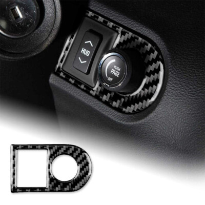 Kohlefaser-Innen-HUD-Knopfabdeckung für Chevrolet Camaro 2010-2015