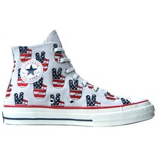 Converse Chucks 42,5 Weiß Leder USA 155450 TAYLOR ALL STAR Limited Edition STARS