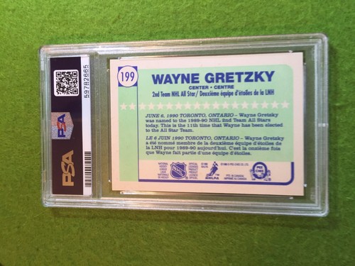 Wayne Gretzky 1990 PSA 9 CARD JERSEY #99 KINGS 1990 O-Pee-Chee WAYNE GRETZKY psa - Picture 12 of 24