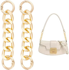 UNICRAFTALE 2Pcs 4.25" Purse Extender Chain Light Gold Bag Chain Strap Replaceme