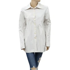 Ewa I Walla Buttondown Peasant Vintage Coatigan Jacket Tunic Top S NEW 183130