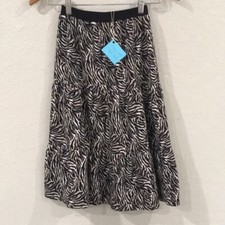 Skirt Flannel 100 Cotton Girls Sz M 8 Ruffle Tiered Zebra Animal Print Cozy