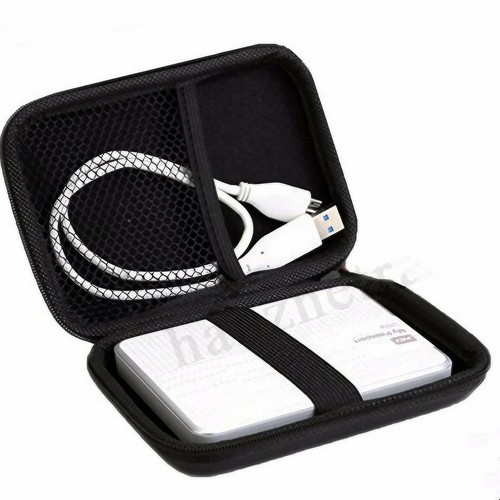 Pouch For Case Zipper HDD WD Hard 2.5" Black Protection Disk Seagate Drive Bag - Afbeelding 3 van 6