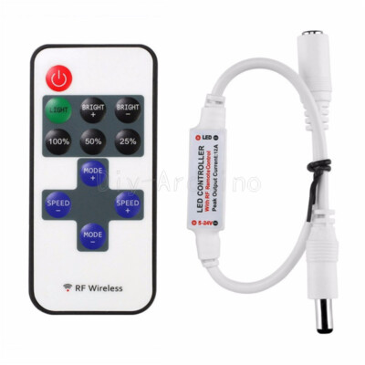 12V Dimmer Controller RF Wireless Remote Switch Controller for LED Strip Light D