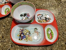 DISNEY, CHILDRENS, MICKEY MOUSE SECTIONED PLATES  BOWLS