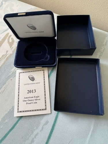 2013 W American Silver Eagle Proof Case + Box + COA, OGP - No Coin