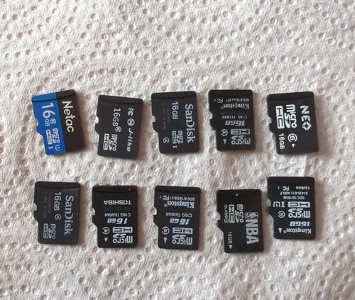 Micro Memory Cards Joblot 16GB x 10