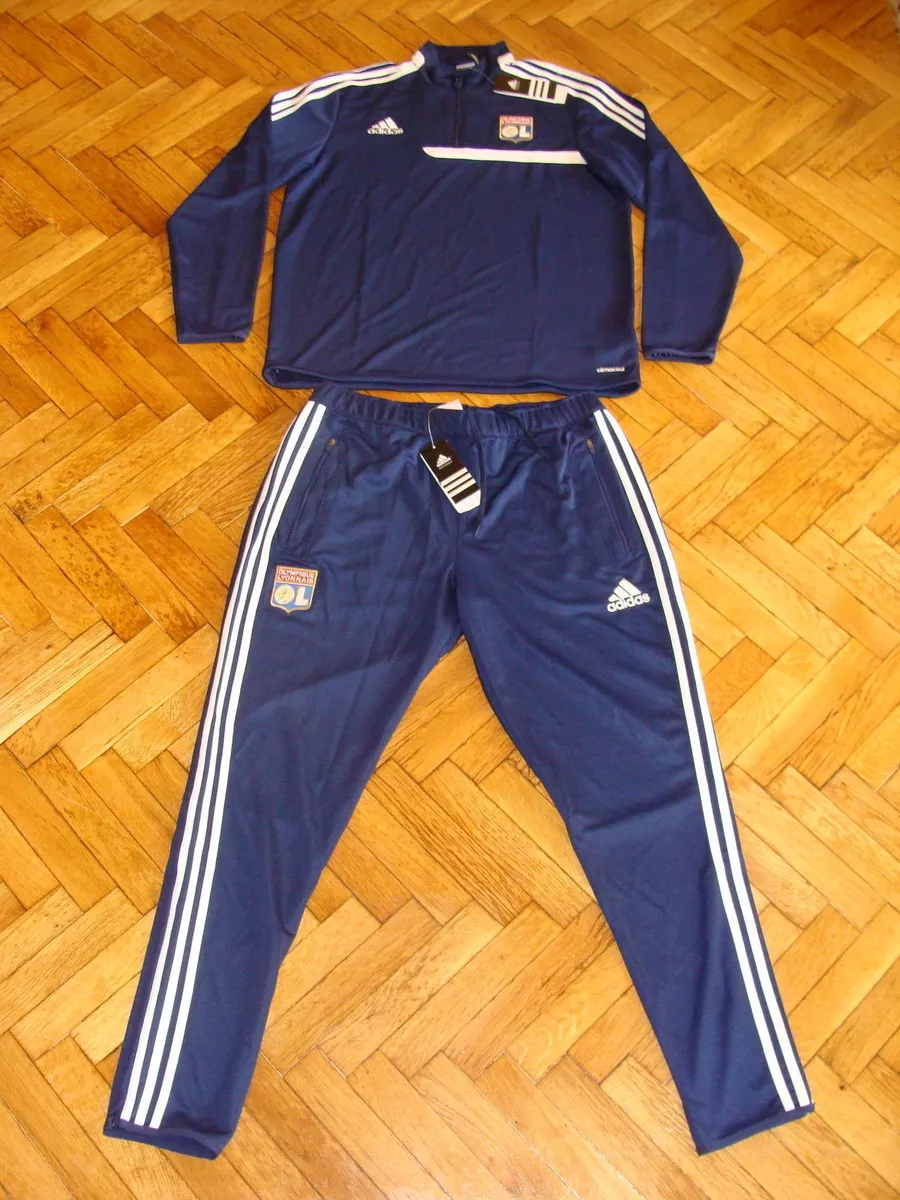 Olympique Lyon Soccer Tracksuit Lyonnais Adidas France Football Training Suit