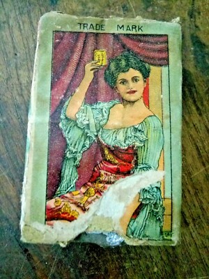 Alte Vintage Badshahi Seife Damen Toilettenseife Adv. Litho Papierbox Mit Seife