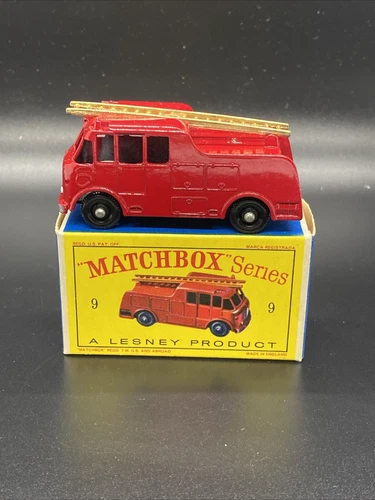 MATCHBOX LESNEY #9 Fire Truck - N/Mint Boxed Original Vintage Perfect MIB