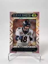 Peyton Manning 2020 Illusions Football Clear Shots Black Insert Parallel /50 #16