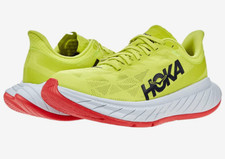 HOKA ONE ONE Carbon X 2 Womens Lightweight Lace-Up Sneakers Yellow Multi Size 11