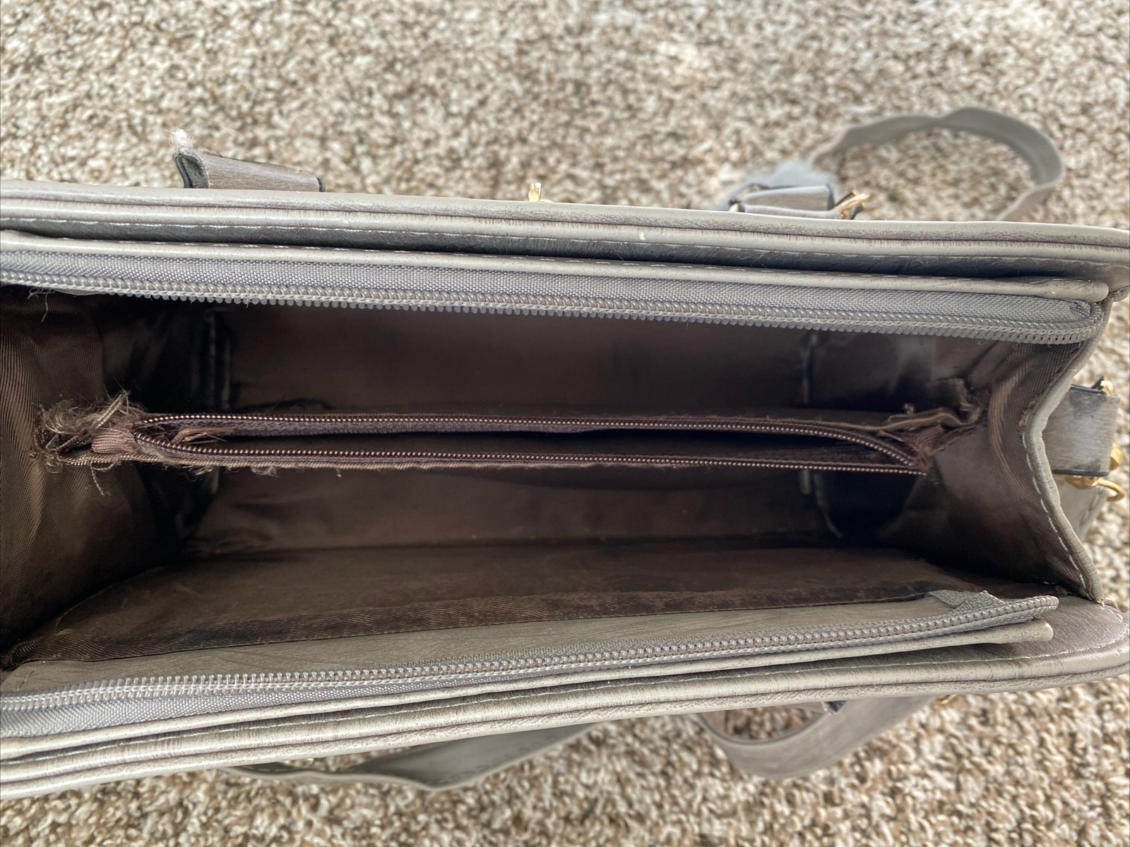 Gray Interchangeable Crossbody Handbag - image 3