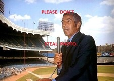 Phil Rizzuto, Announcer, at Old Yankee Stadium 5x7 Glossy Photo.  NY Yankees,.