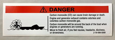 Carbon Monoxide Danger Red Warning Decal Sticker Safety Label Boat Free Shipping