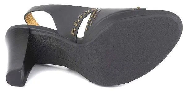 New UNISA Women Black Leather High Heel Open Toe Slingback Sandal Shoe Sz 9.5 B - Image 3 of 3