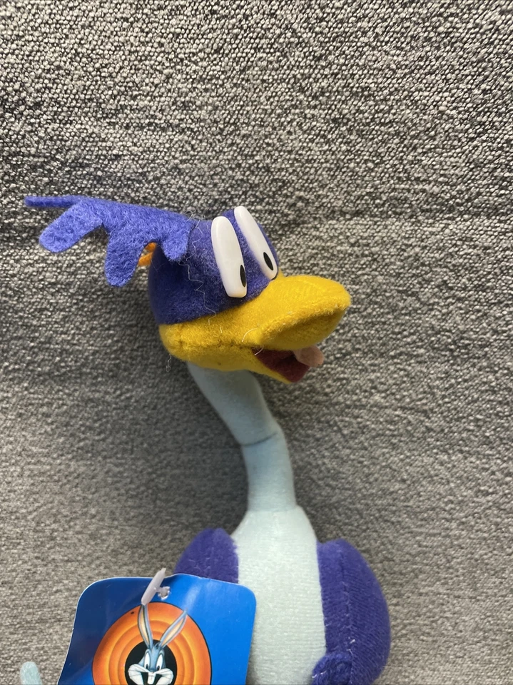 Peluche de colección Looney Tunes Warner Bros Road Runner 1997 KG nuevo de stock Foto 2 de 4