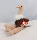 VTG Ty Beanie Baby STRETCH The Ostrich 1997 Bean Bag Plush Bird Stuffed Animal