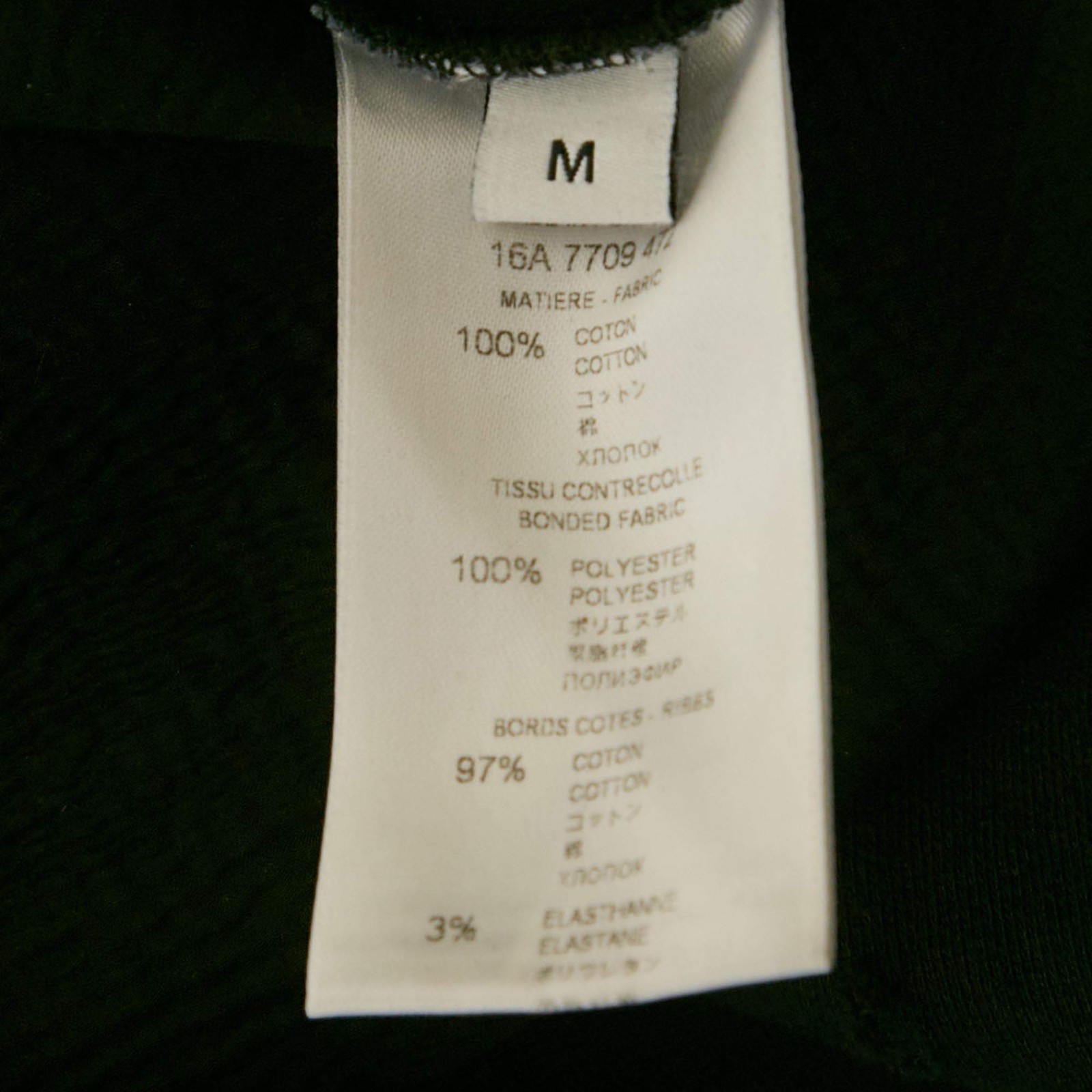 Givenchy Black Logo Printed Cotton Distressed Sweatshirt M thumbnail 5