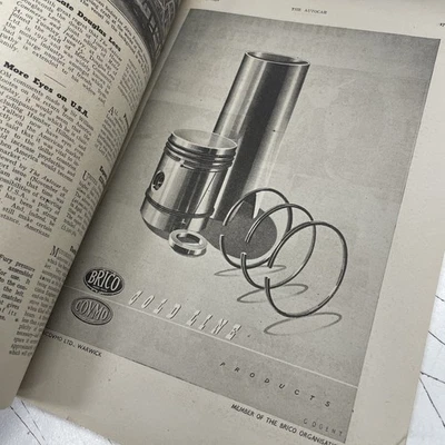 ORIGINAL VINTAGE Junk Magazine Motor Autocar Car 1948 Advert Clippings Lockheed - image 1 of 4
