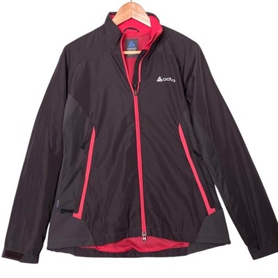 Odlo Logic Full Zip Windbreaker Jacket Womens M Raisin Gorpcore Outdoor Run NWT