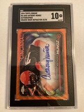 2024 Topps Chrome Orange Wave Refractor BA-AMU Anthony Munoz /25 Auto SGC 10 Gem