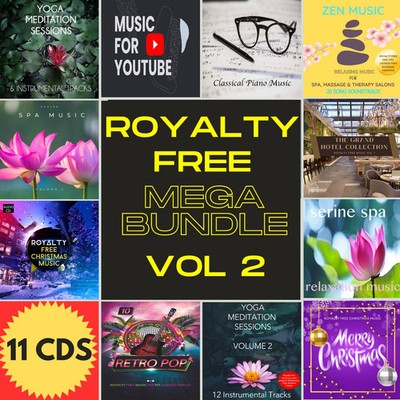 Royalty Free Music CD Bundle Mega 11 CD VOL2 - PPL PRS Licence Free Royalty Free