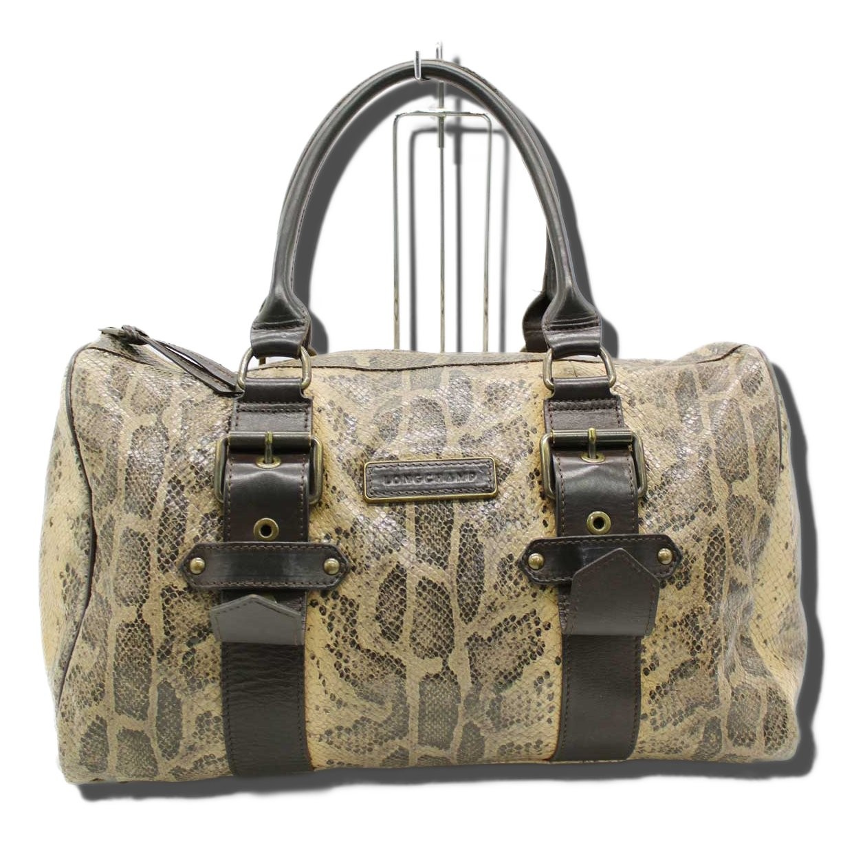 Longchamp Kate Moss Python Print Duffle Bag Brown… - image 1