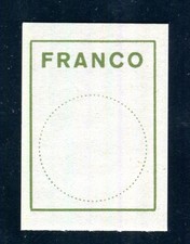 SWITZERLAND OFFICIAL FRANCO LABEL 1962 VI ** MNH FLAWLESS (06490