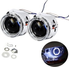 2.5 Inch Bi-xenon Projector Lens Set with Angel Eyes for Car  Motorcycle Safety