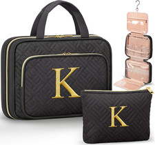 Personalized Gifts for Women, Initial Toiletry Bag Hanging Travel Organizer  Ma