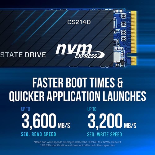 PNY CS2140 1TB M.2 NVMe Gen4 x4 Internal Solid State Drive (SSD), up to 3600MB/s - 第 6/8 張圖片