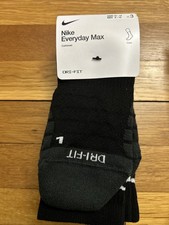 Nike Everyday Cushion Crew Men's Socks - Black/White, Size large. Pack of 3