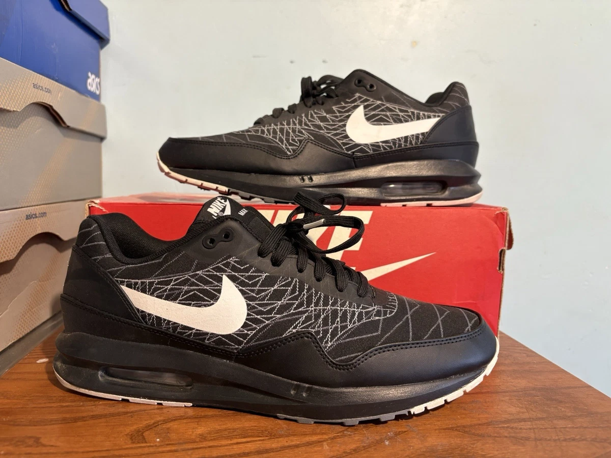 Nike Air Max Lunar Shoes Mens Size 11.5 Black Pink Blue Running 443915-002 Gym Nike Air Max NEW Mens Lunar 90 Blue Black Orange Running Tie  main image 4