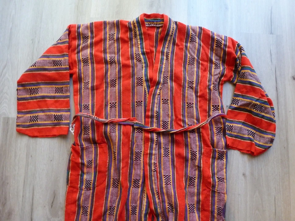 Bata Mexicana De Colección Para Hombre Talla Única Suroeste Azteca Geométrica Boho Hippie Foto 3 de 4