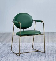 GrüNer Edelstahlstuhl Designer Sessel LuxuriöSer Einsitzer Moderne MöBel