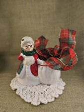Vintage Ceramic Mrs. Claus Planter Figurine Vintage