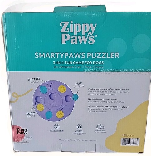 Zippy Paws Purple SmartyPaws Puzzler Dog Toy Treat Feeder Puzzle - Picture 2 of 2