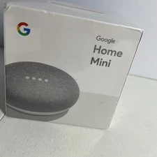 GOOGLE Home Mini Smart Assistant Chalk Gray GA00216-US ~ New in Sealed Box