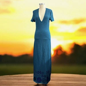 Robe longue pull laine vierge manches courtes GUCCI vintage neuve avec étiquette taille M